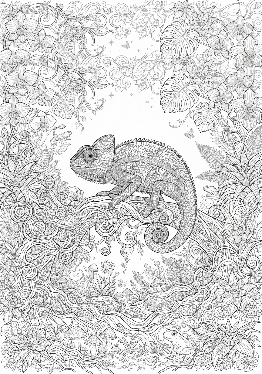 Kolorowanka Kameleon