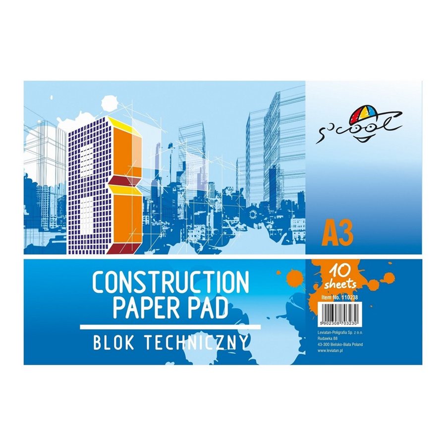 Blok techniczny S'COOL A3, 10 kartek